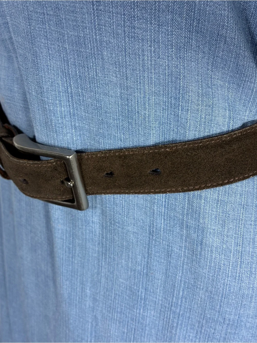 Cole Haan Womens belt leather suede brown sz 34